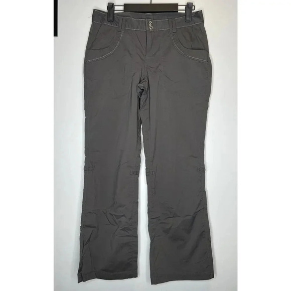 REI Pants - Rei Womens Gray Straight Leg Hiking Pants Size 6 Petite Outdoor Roll Up Cargo